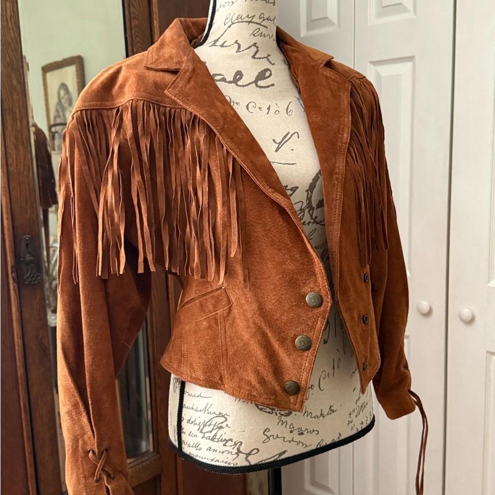 Wilson’s Leather Brown Suede Fringe Jacket